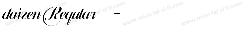 daizen Reqular字体字体转换